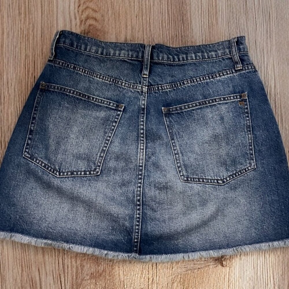 Madewell Rigid denim mini skirt women's sz 31 boho cottagecore cabincore - Picture 5 of 5